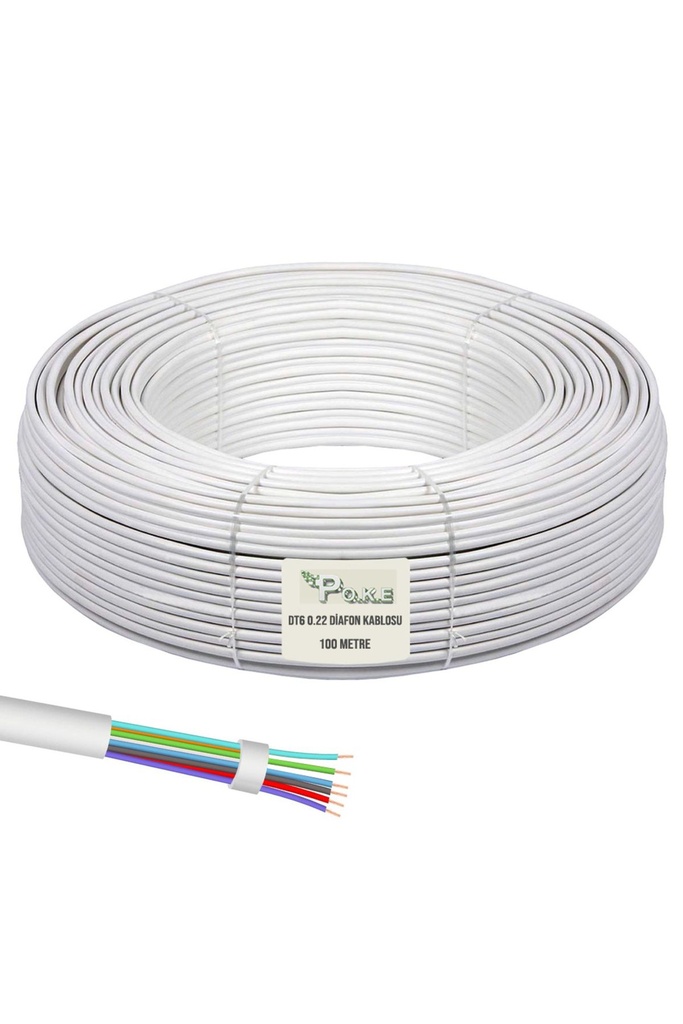 DT6 0.22 Diafon Kablosu 100mt Poke Pk-1372