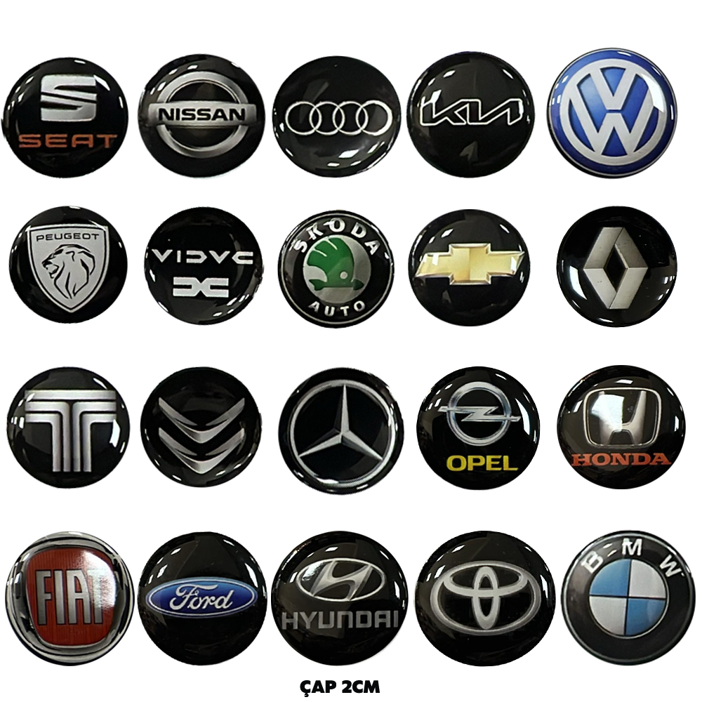 Oto Damla Etiket Tüm Markalar 2cm Çap PK-4163