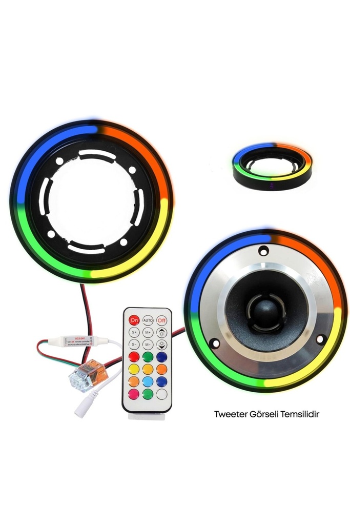 Pixel Ledli 10cm Tweeter Kapak 2 Adet Animasyonlu Poke PK-5874