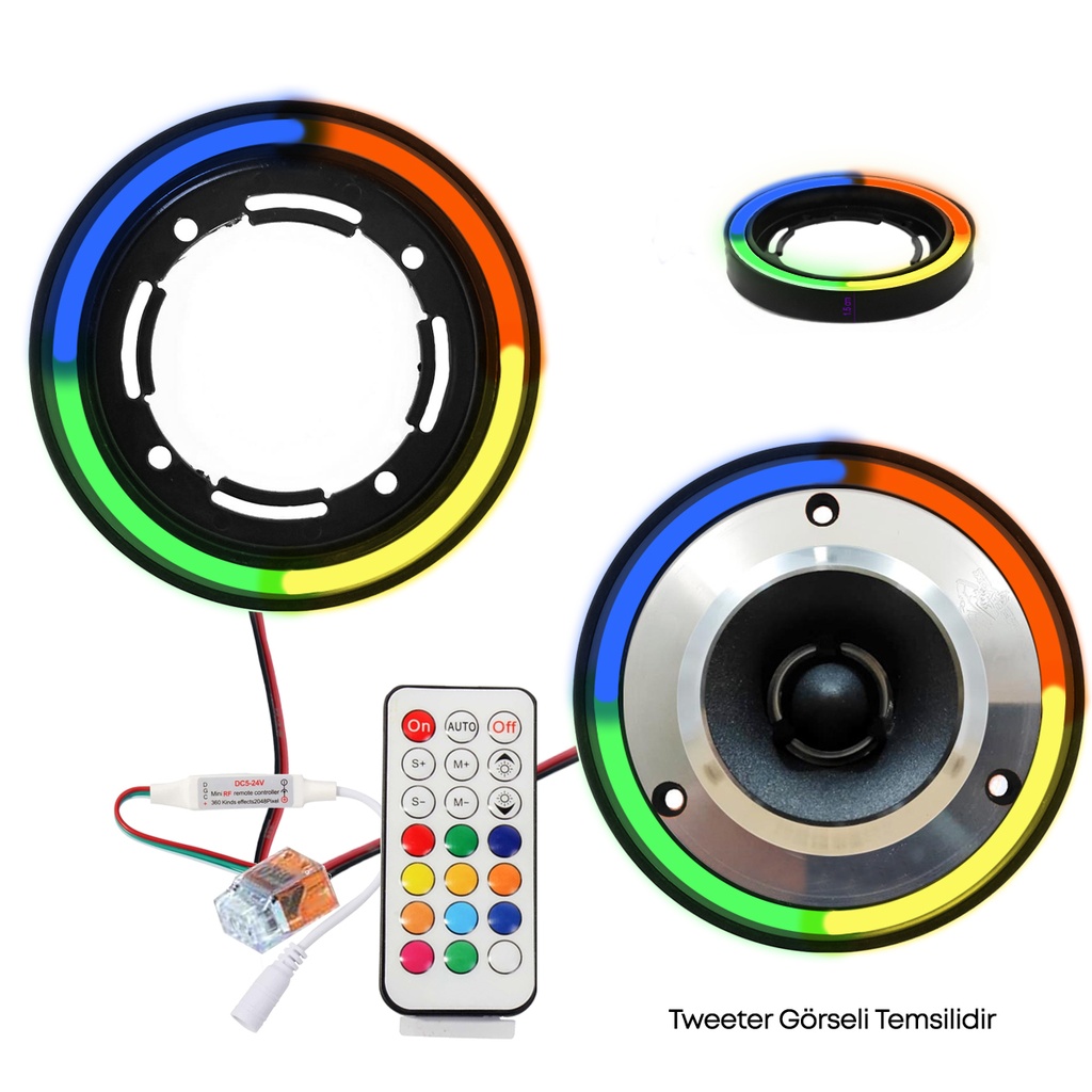 Pixel Ledli 8cm Tweeter Kapak 2 Adet Poke PK-5877