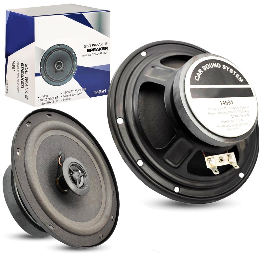 Oto Hoparlör 16cm 250w Tweeterli 1 Adet Plx-14691 