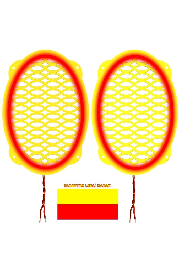Ledli Taraftar Hoparlör Kapak Oval 2 Adet Poke PK-5903
