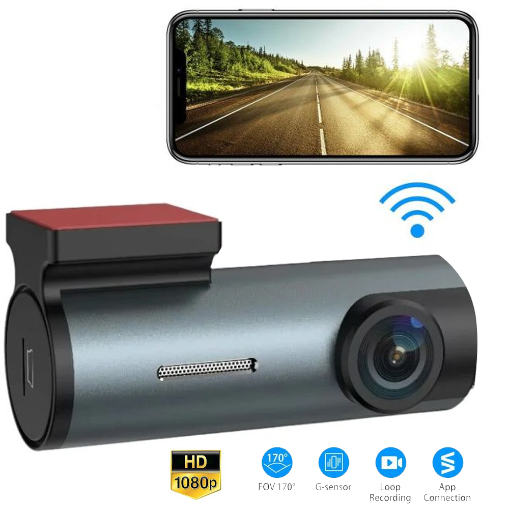 Wifi Araç Kamera DVR SD Kayıt Bluetooth Gece Renkli Sesli 1080p Rose MR-14