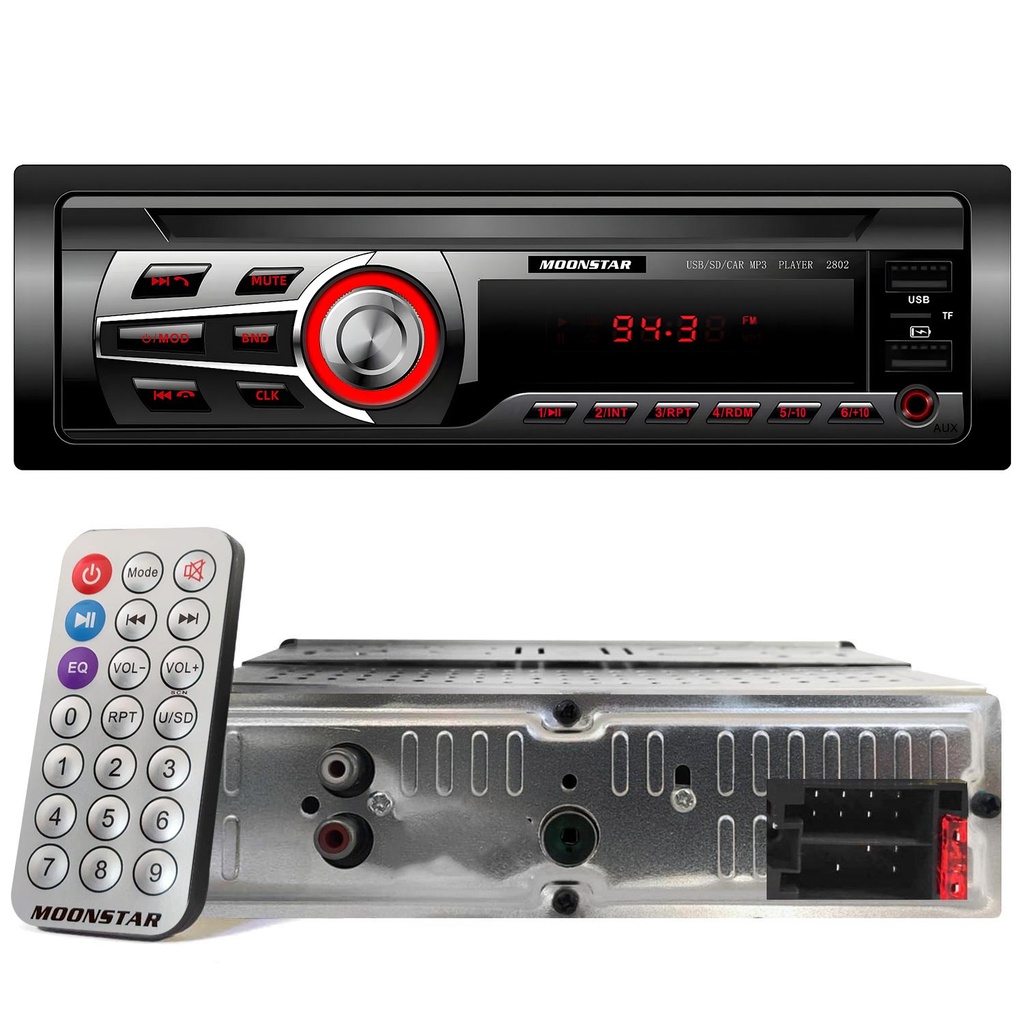 Oto Teyp 4x50w Siri Sesli Komut Aplikasyon Bt 2usb Sd Fm Aux Moonstar Bms-2802 R1