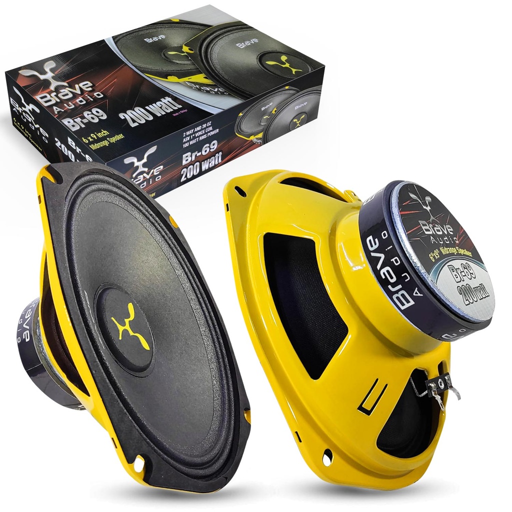 Oto Midrange Oval 900w RMS 100w 2 Adet Brave BR-69