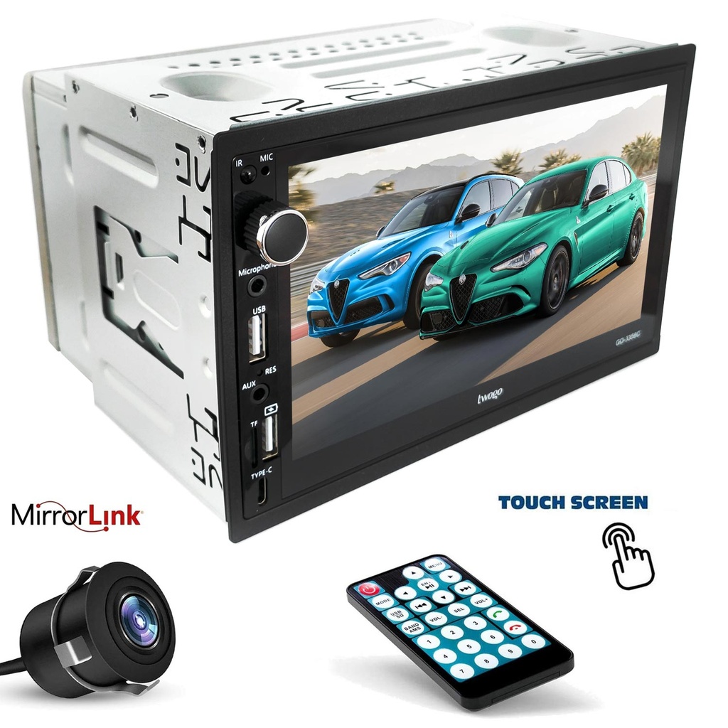 7'' Double Teyp 4x60w Mirorlink Twogo GO-3355  R6