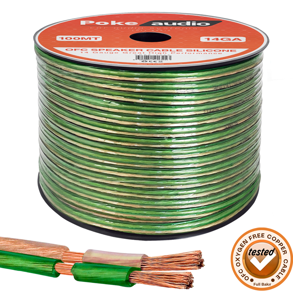 14GA OFC Bakır Seslendirme Kablo Silikon 100mt Poke PK-1405