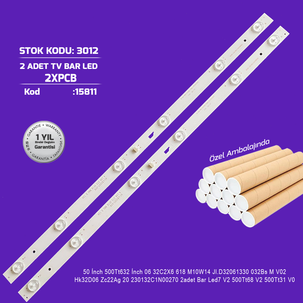 32'' 06 32C2X6 618 M10W14 Jl.D32061330 032Bs M V02 Hk32D06 Zc22Ag 20 230132C1N00270 2 Adet Bar Led