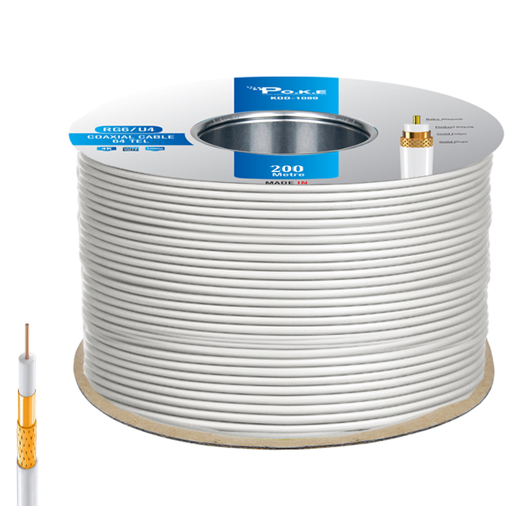 Anten Kablosu RG58/U4 Mini Tekli Gold 200mt Poke PK-1069