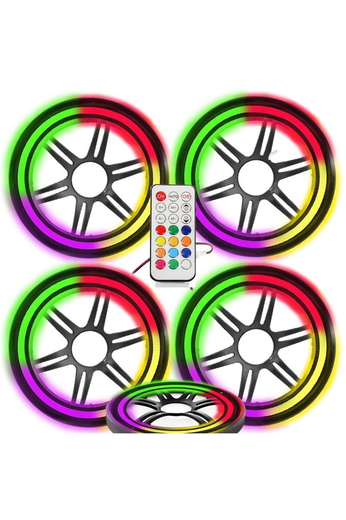 Pixel Ledli 10cm Hoparlör Kapak 4 Adet Animasyonlu Poke PK-6081