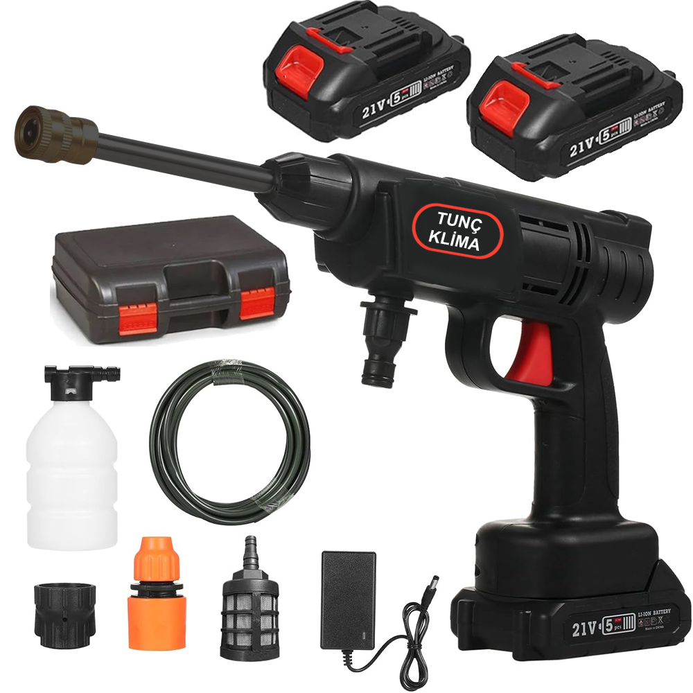 Şarjlı Klima Yıkama Temizleme Seti 2 Batarya Tunç IP-X5