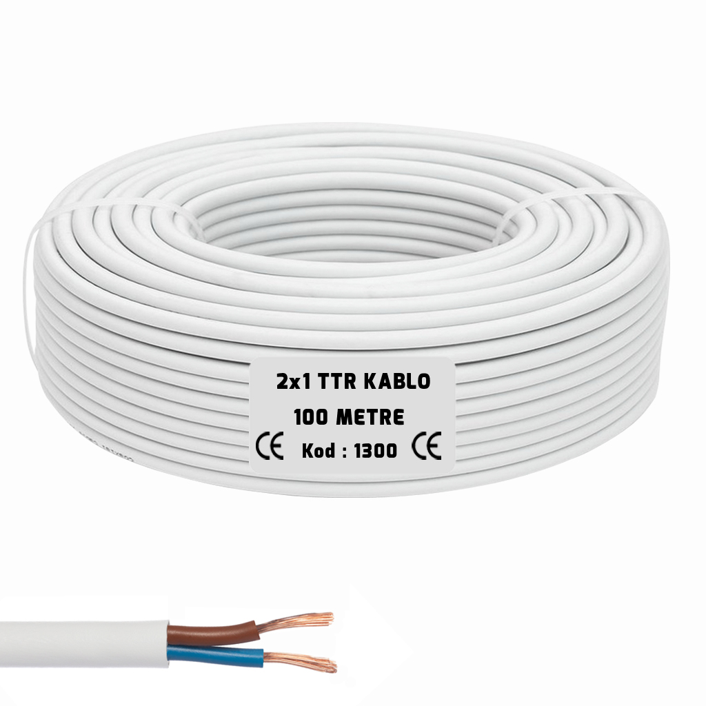 2x1 TTR Seslendirme Kablosu Beyaz 100mt BRK-21B
