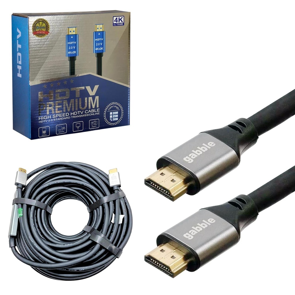 Hdmi Kablo 30mt HDTV 2.0 4K Gabble Gab-HDMI430 R6