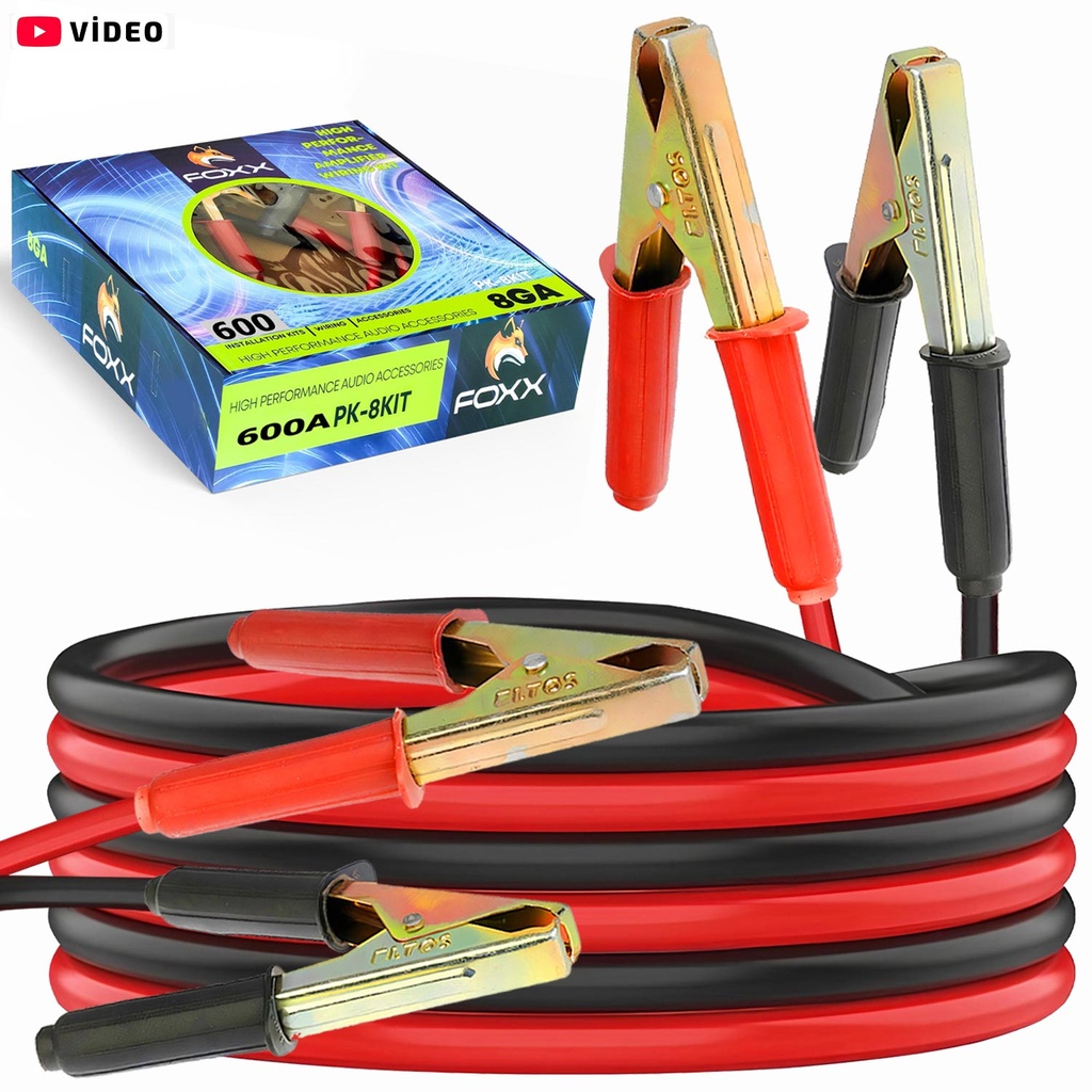 Akü Takviye Kablosu 600 Amper 1.8mt 315tel Power Foxx 600.A