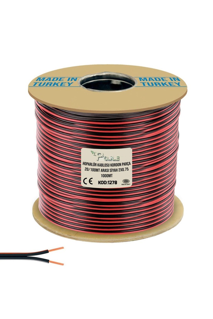 2x0.75 Parça Hoparlör Kablosu 1000mt Poke Pk-1278