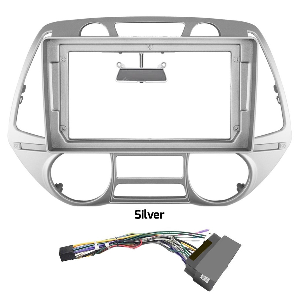 9'' Hyuındai i20 Auto AC 2008-2014 Silver Oto Tablet Çerçeve NV-0041 T3
