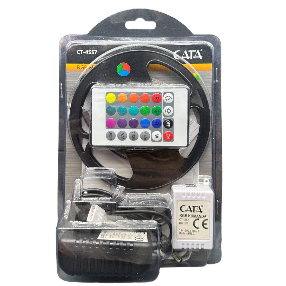 Şerit Led RGB Tak Kullan 5mt Cata CT-4557 R28