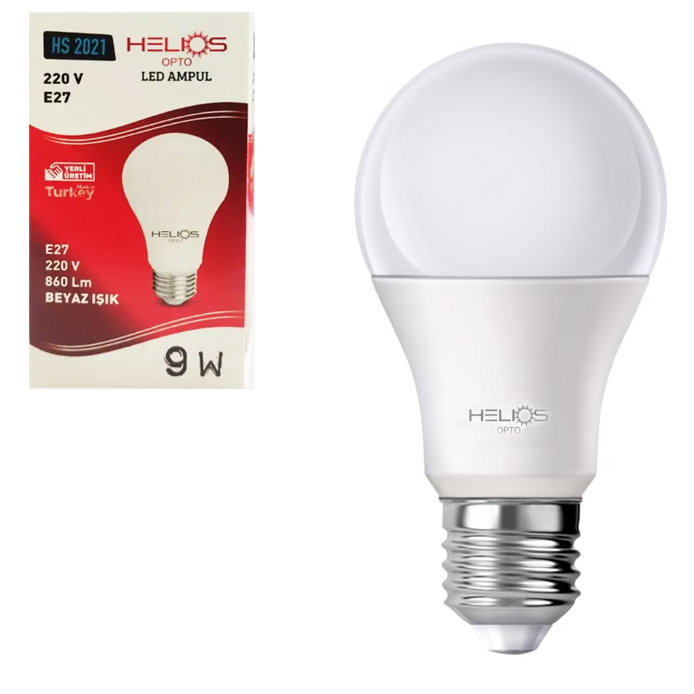 Led ampul 9w 1.Kalite 860lm Beyaz Helios HS-2021