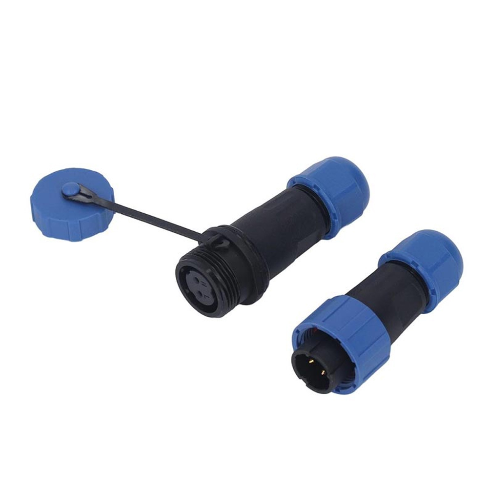 16mm 2 Pin Yuvarlak Konnektör Vidalı Su Geçirmez SD-16 