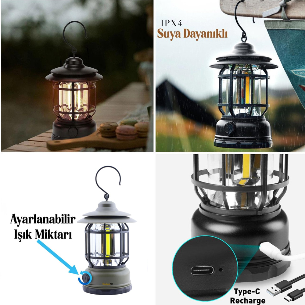 Şarjlı Portatif Kamp Lambası Dimmerli Everton RT-28