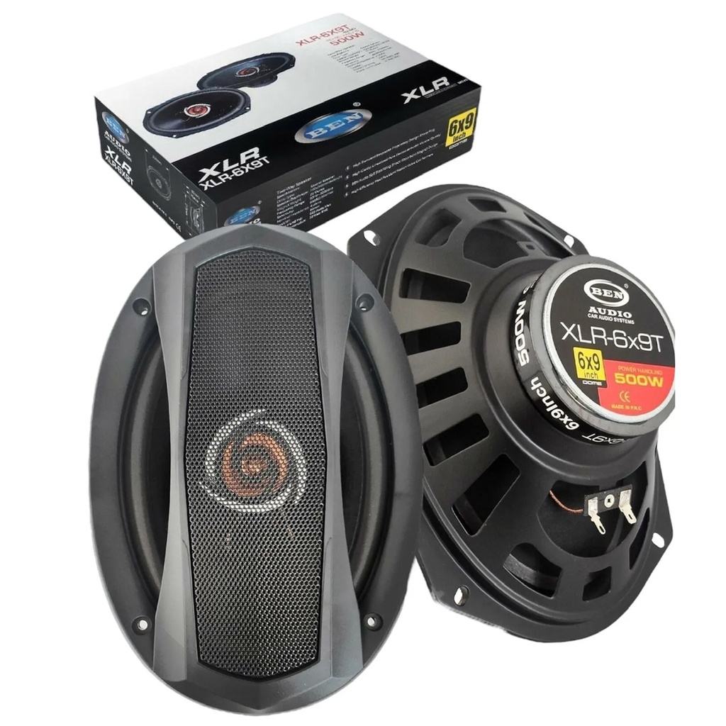 Oto Hoparlör Oval 500w Kapaklı 2 Adet BenAudio XLR-6X9T R2
