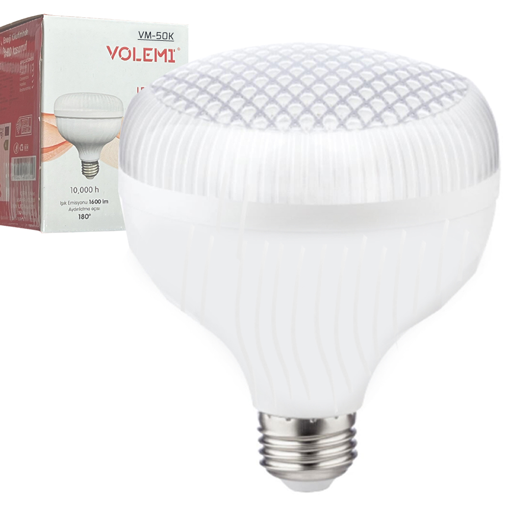 Kristal Led Ampul 220v 50w Beyaz E27 Volemi VM-50K