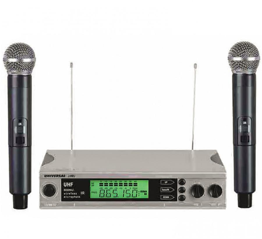 UHF Mikrofon 2 El Kablosuz 16 Kanal Universal J-89U