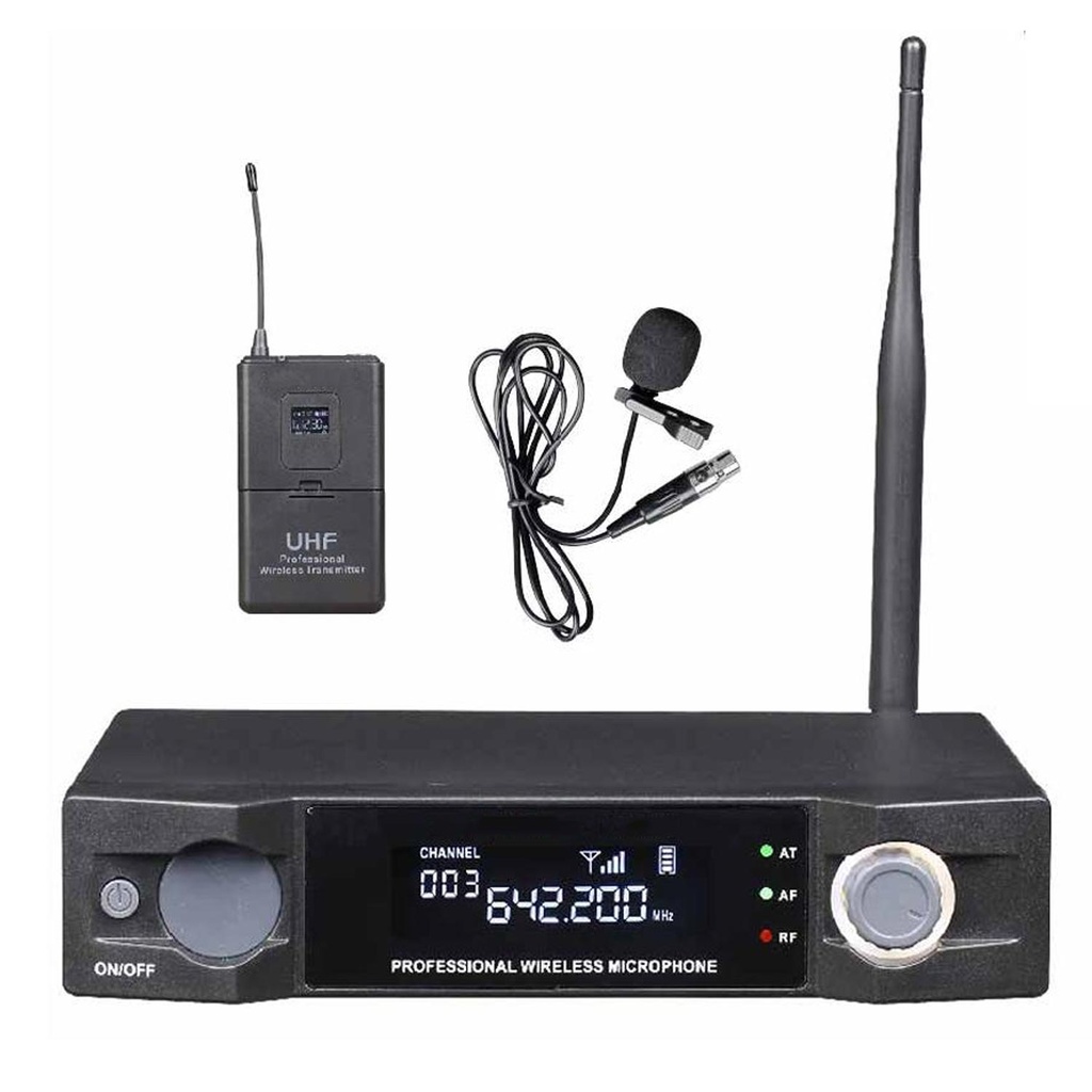 UHF Mikrofon 1 Yaka Kablosuz 30 Kanal Dijital H-Pro HM-3100