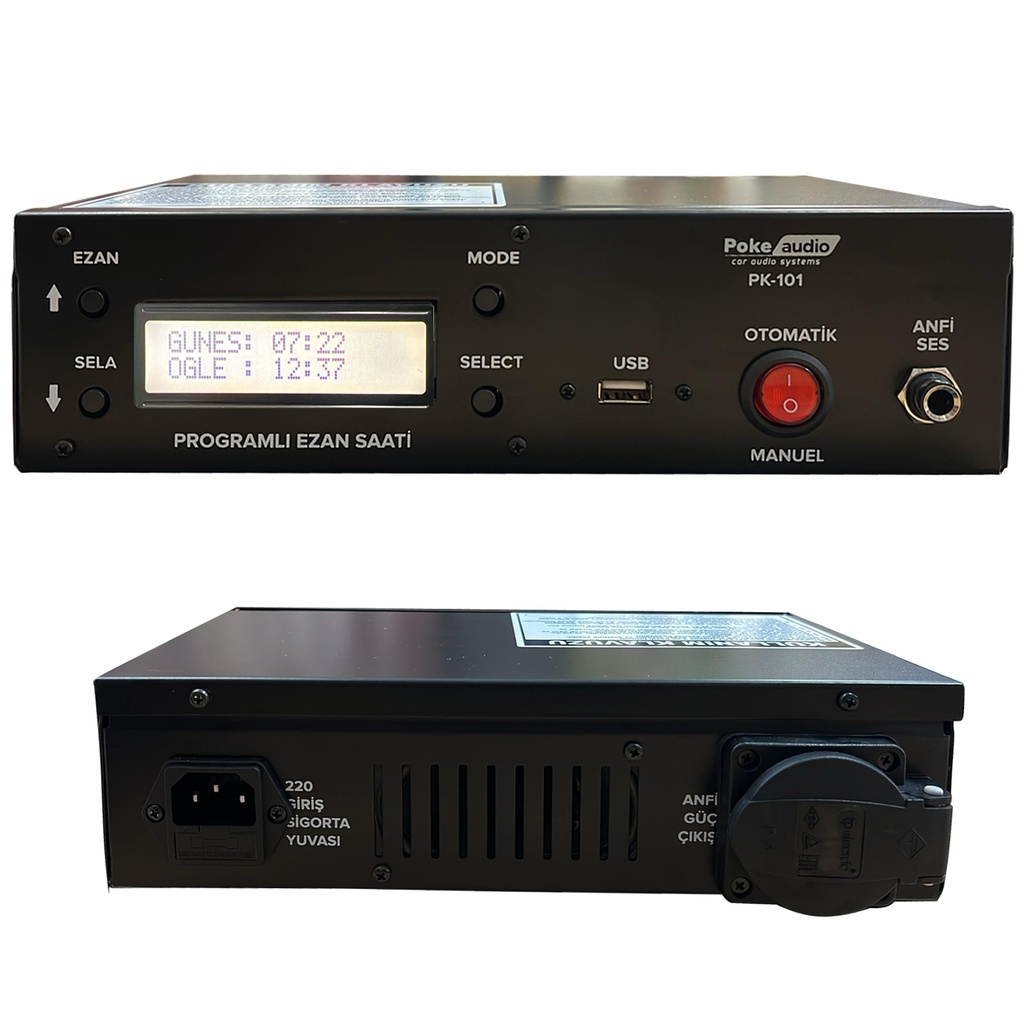 Ezanmatik Ezan Saati 7 Farklı Ezan Yerli Poke PK-101  