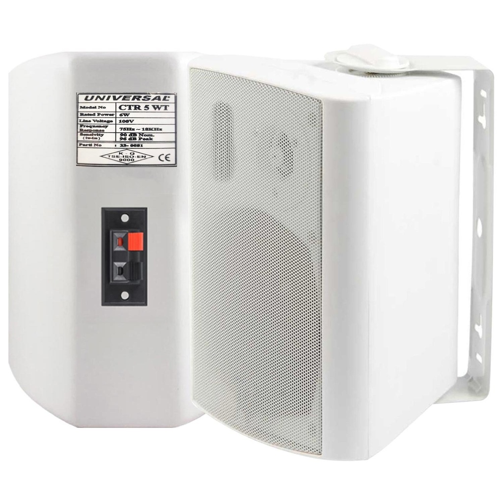 Sütun Hoparlör 13cm 100w Beyaz Trafolu 1 Adet Universal CTR-5WT 