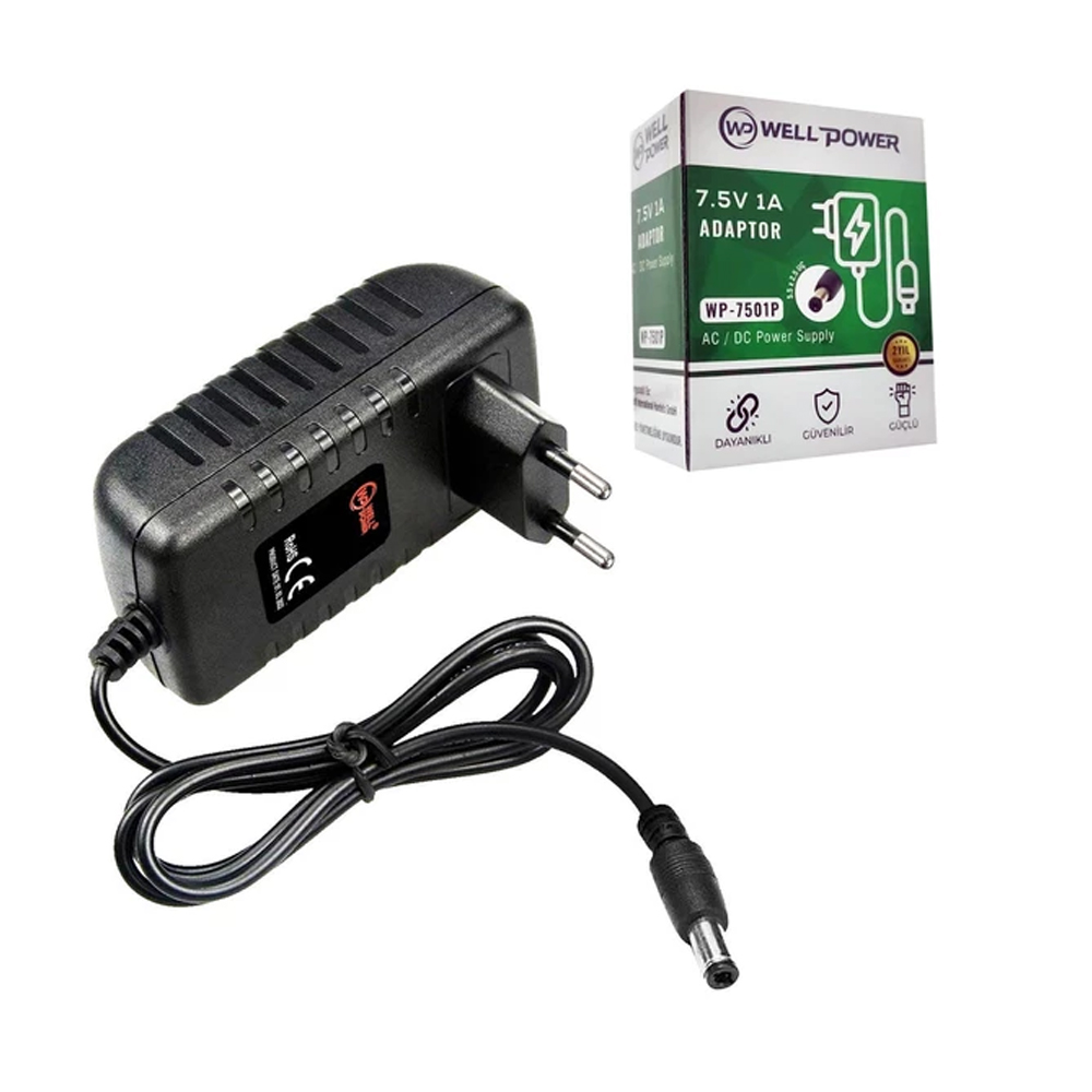 Adaptör 7.8v 1.2a 5.5X2.5 Uç Plastik Kasa Wellpower WP-7812P