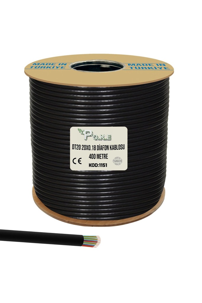 DT20 Diafon Kablosu 20X0.18 400mt Poke Pk-1151