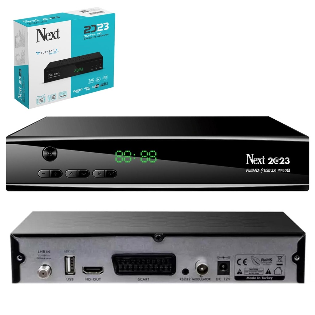 Full Hd Uydu Alıcı Kasalı HD Scart Wifi Youtube Destekli Next 2023