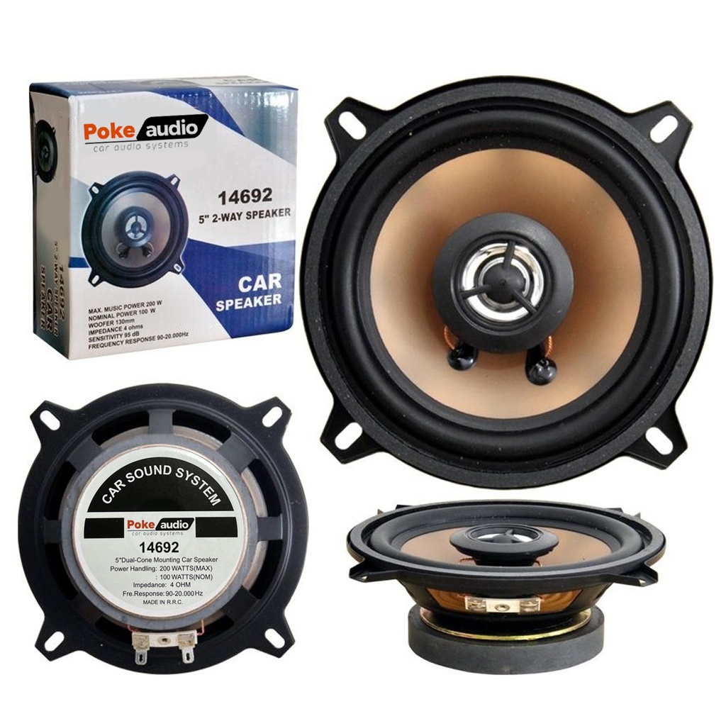 Oto Hoparlör 200w 13cm Tweeterli 1 Adet Poke PK-14692  