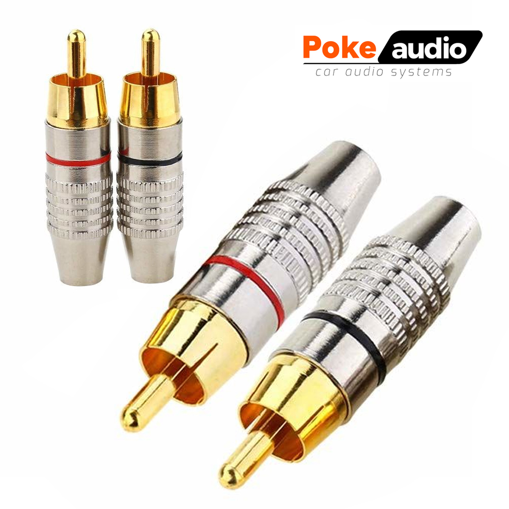 Erkek Rca Tos Fiş Metal Gold 2 Adet Poke PK-6782 M2