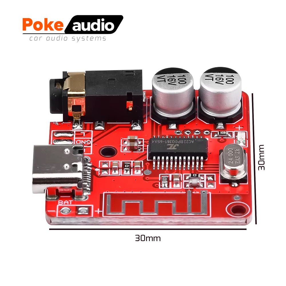 Bluetooth 5.1 Ses Kartı Modülü Type-c 3.7-5v Poke PK-6788