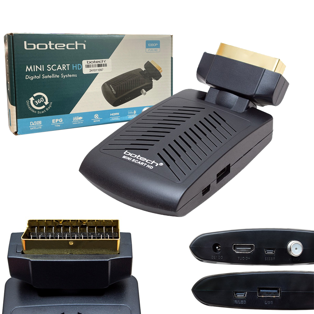 Uydu Alıcı Mini Scart + Full Hd Botech HDSD  R41