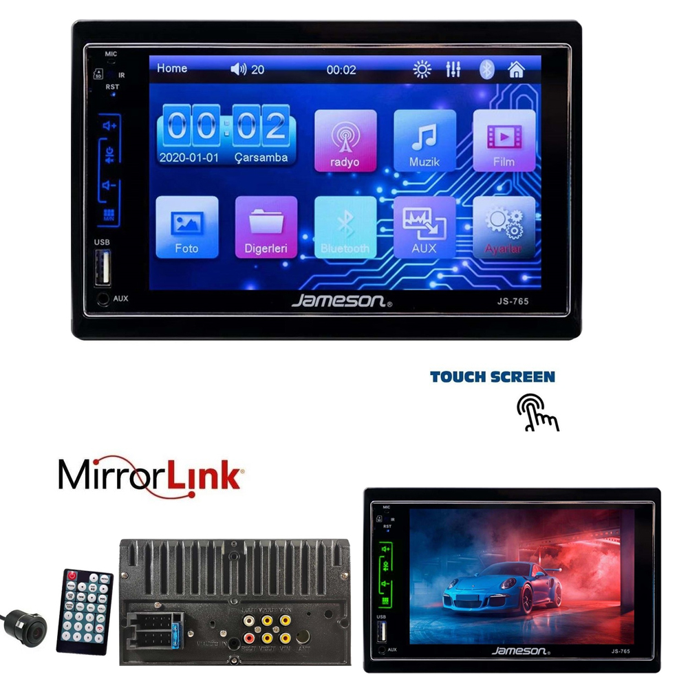 7'' Double Teyp 4x60w Mirorlink Jameson JS-765