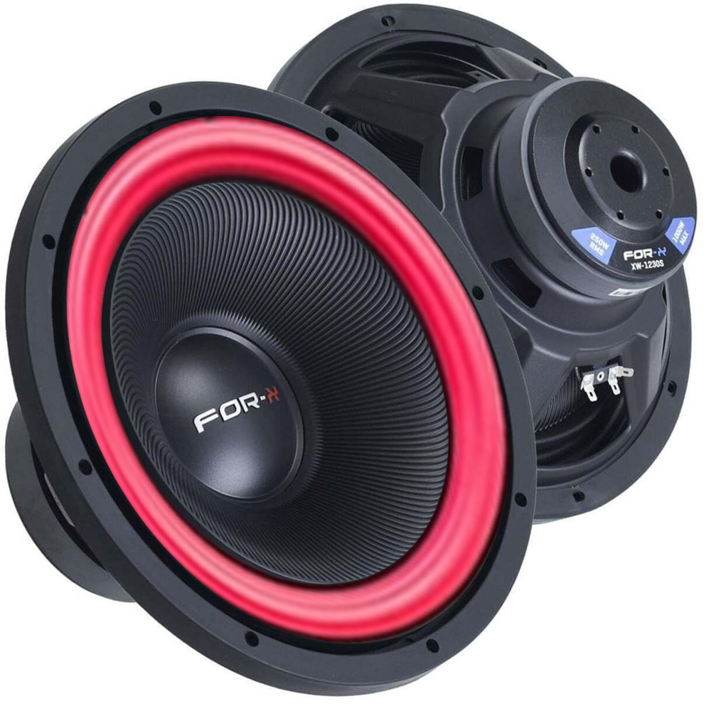 Oto Bass Subwoofer 30cm 1000w Type2 Kırmızı For-x XW-112S