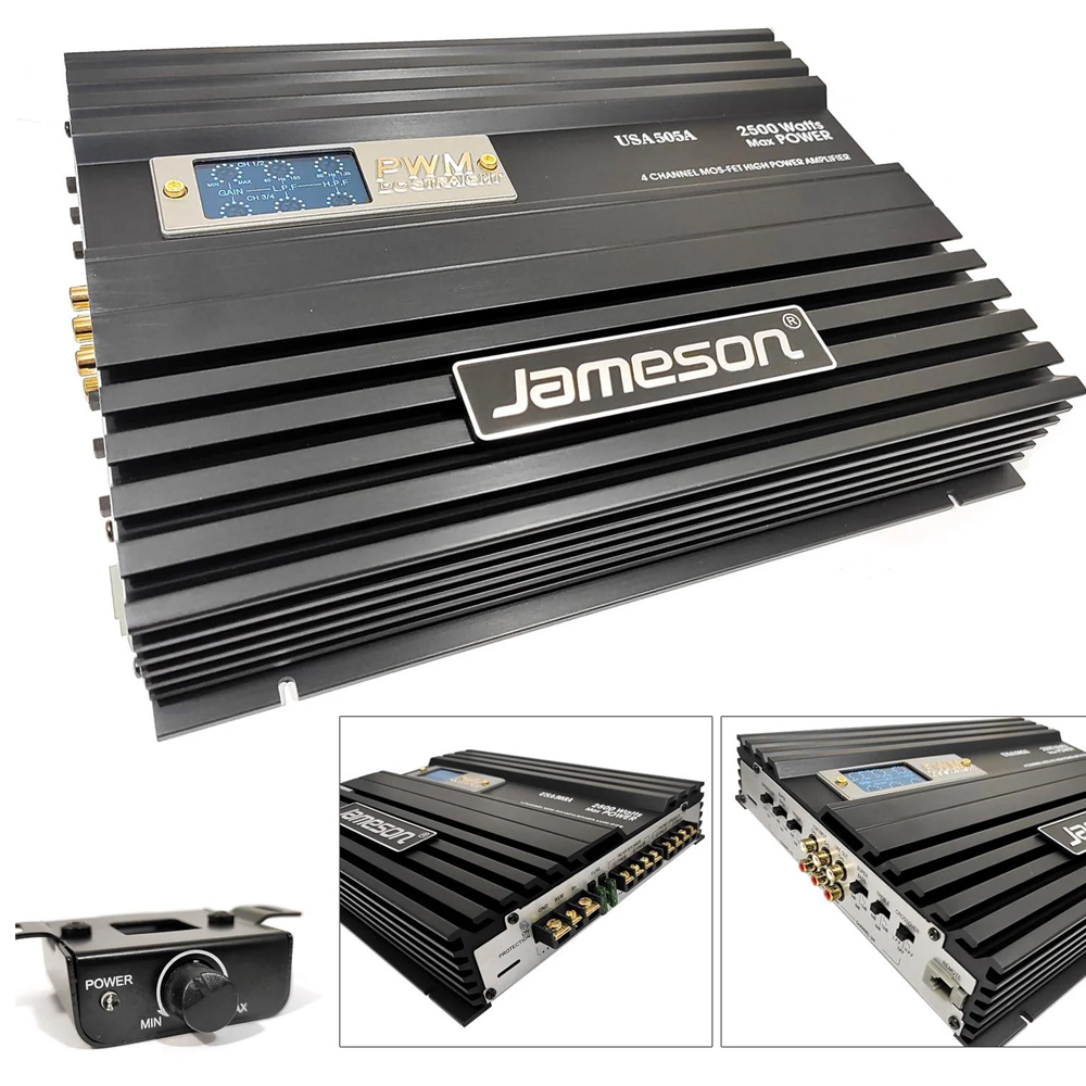 Oto Anfi 4 Kanal 2500w Bass Kontrol Jameson USA-505A