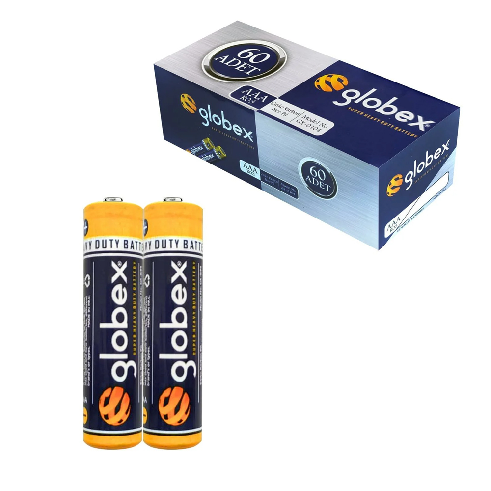İnce Kalem Pil AAA 60 Adet Globex GX-0104-R36