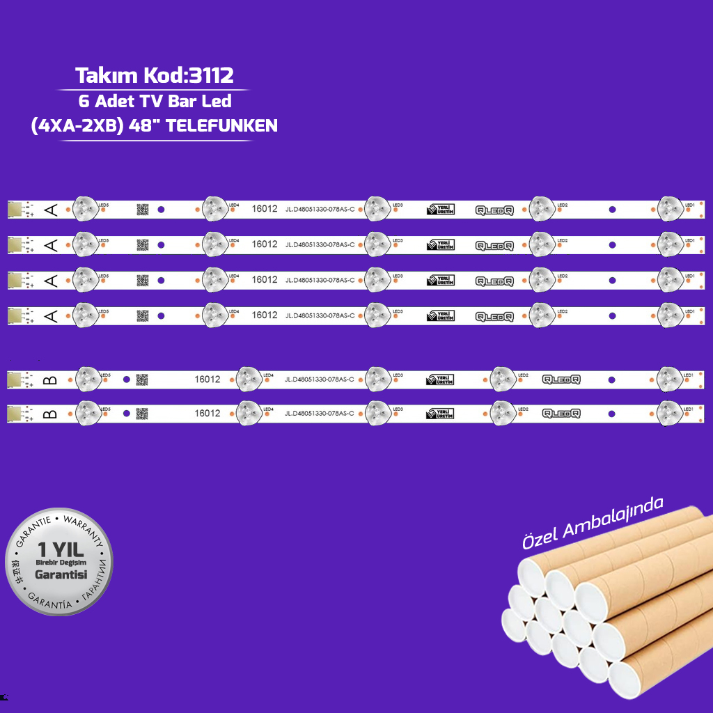 48'' Ves480Unds 2D N12 Ves490Unds 2D N19 Jl.D48051330 078As C Jl.D48051330 078Hs C Vestel 6adet Tv Bar Led