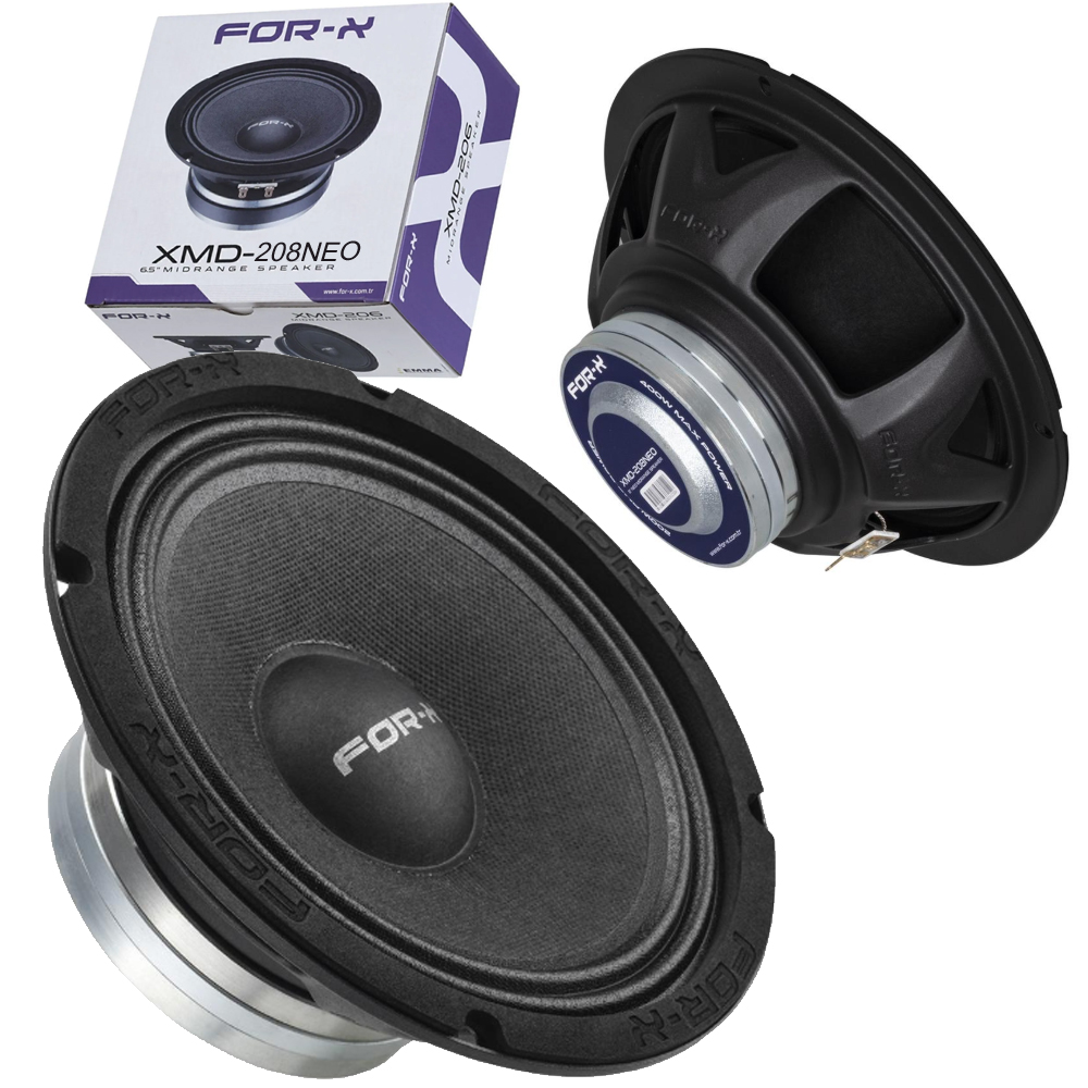 Oto Midrange 20cm 400w RMS 200w 2 Adet For-x XMD-208NEO 