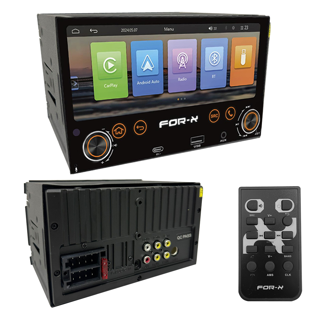 7'' Double Din Teyp 4x60w BT Car Play Mirorlink Şarjlı For-x X-330 