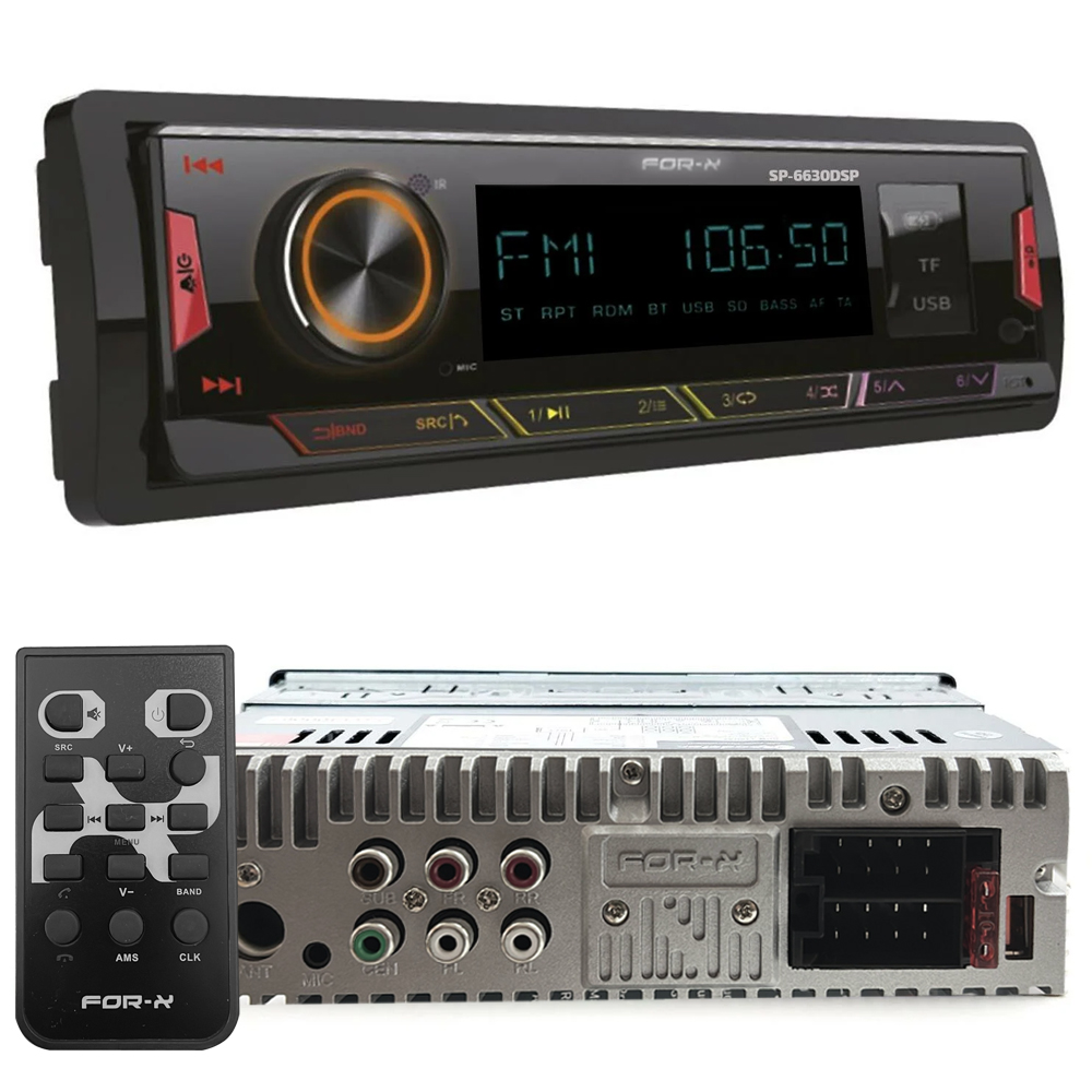 Oto Teyp DSP 4x60w 3 anfi Çıkışlı Usb/Bt For-x X-510DSP R3
