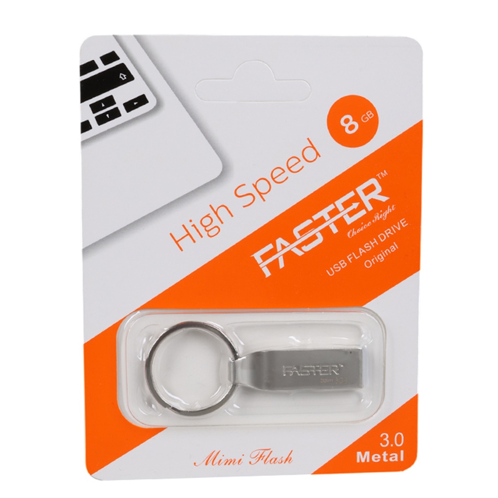 Usb Flash Bellek 8GB Metal 3.0 Faster 8-GB R37