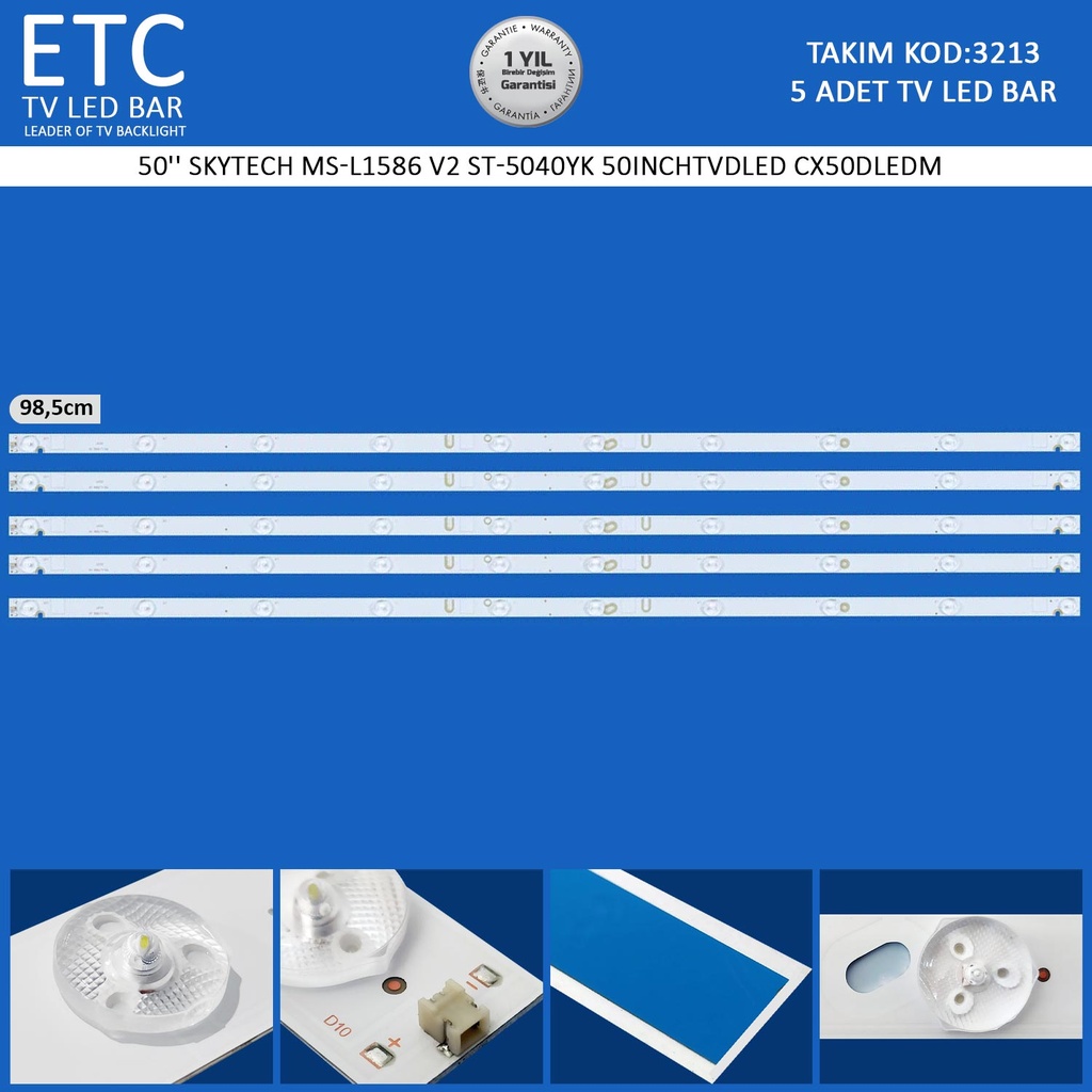 50'' SKYTECH MS-L1586 V2 ST-5040YK 50INCHTVDLED CX50DLEDM Tv Led Bar