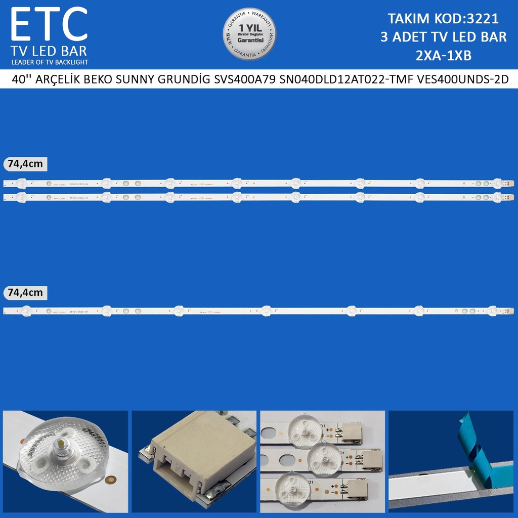 40'' Arçelik Beko Sunny Grundig Svs400A79 Sn040Dld12At022-Tmf VES400UNDS-2D Tv Led Bar