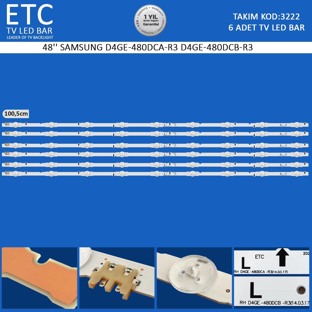 48'' SAMSUNG d4ge-480dca-r3 d4ge-480dcb-r3 Tv Led Bar