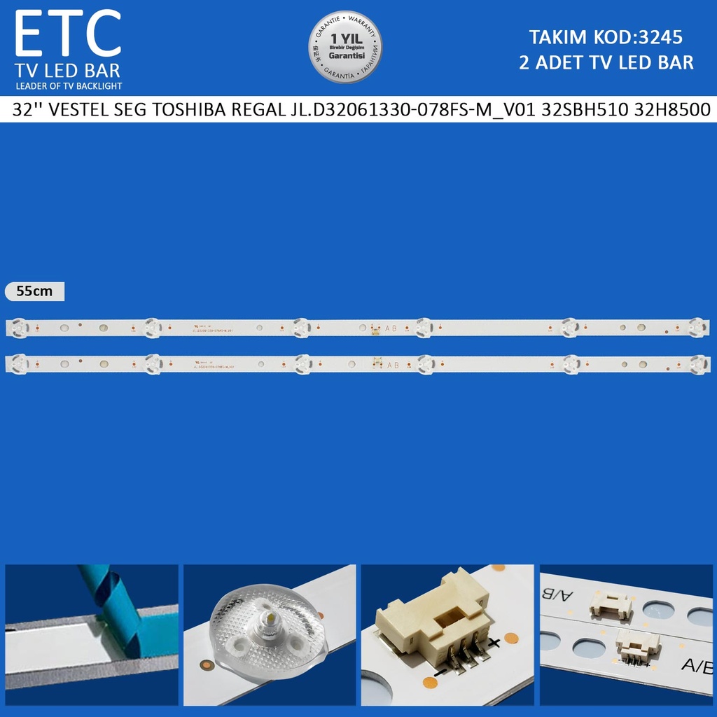 32'' VESTEL SEG TOSHIBA REGAL JL.d32061330-078fs-m_v01 32SBH510 32H8500 Tv Led Bar